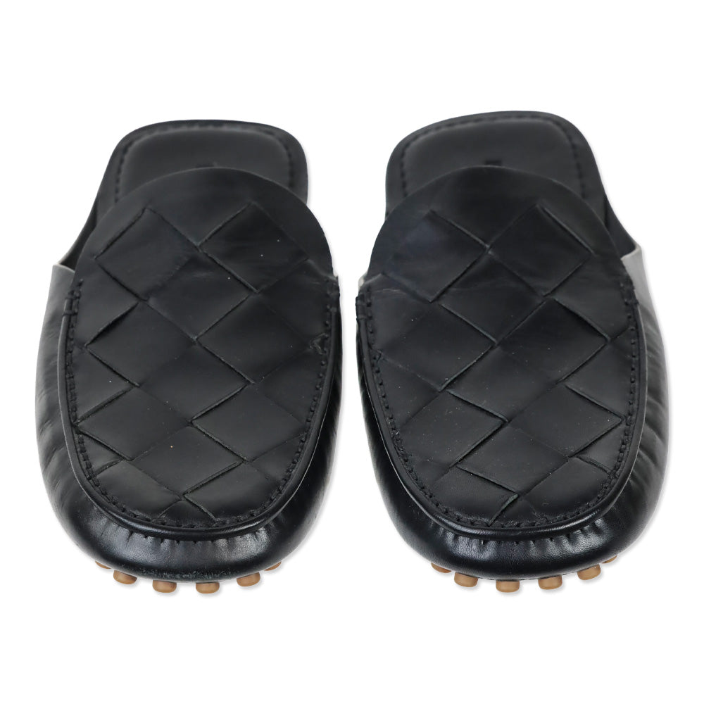Bottega Veneta Intrecciato Leather Driving Mules