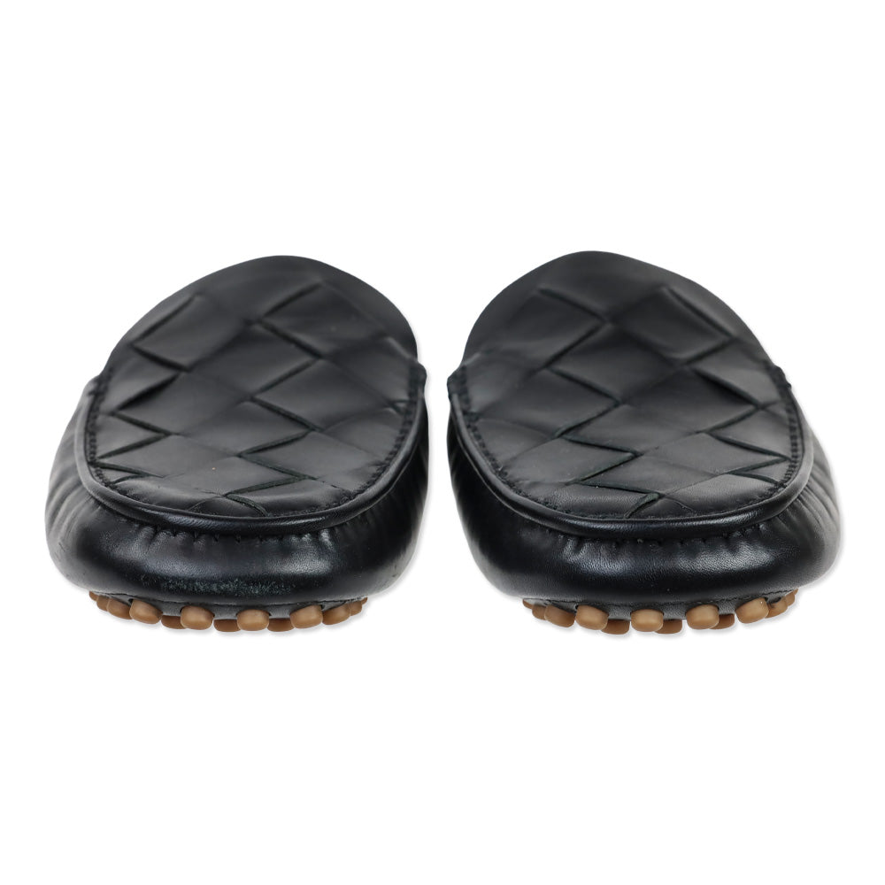 Bottega Veneta Intrecciato Leather Driving Mules