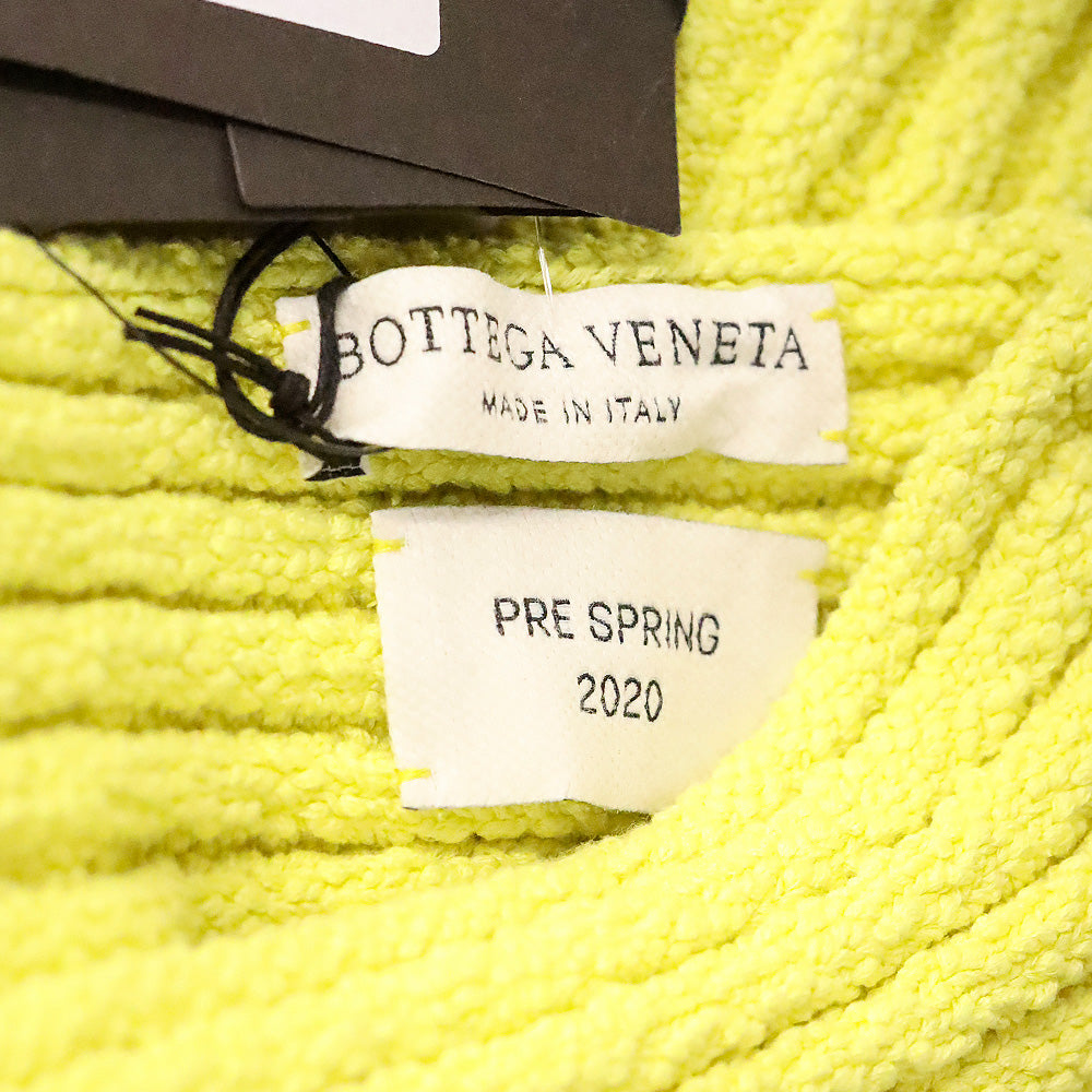 Bottega Veneta Lemon Textured Boucle Asymmetric Knitted Sweater