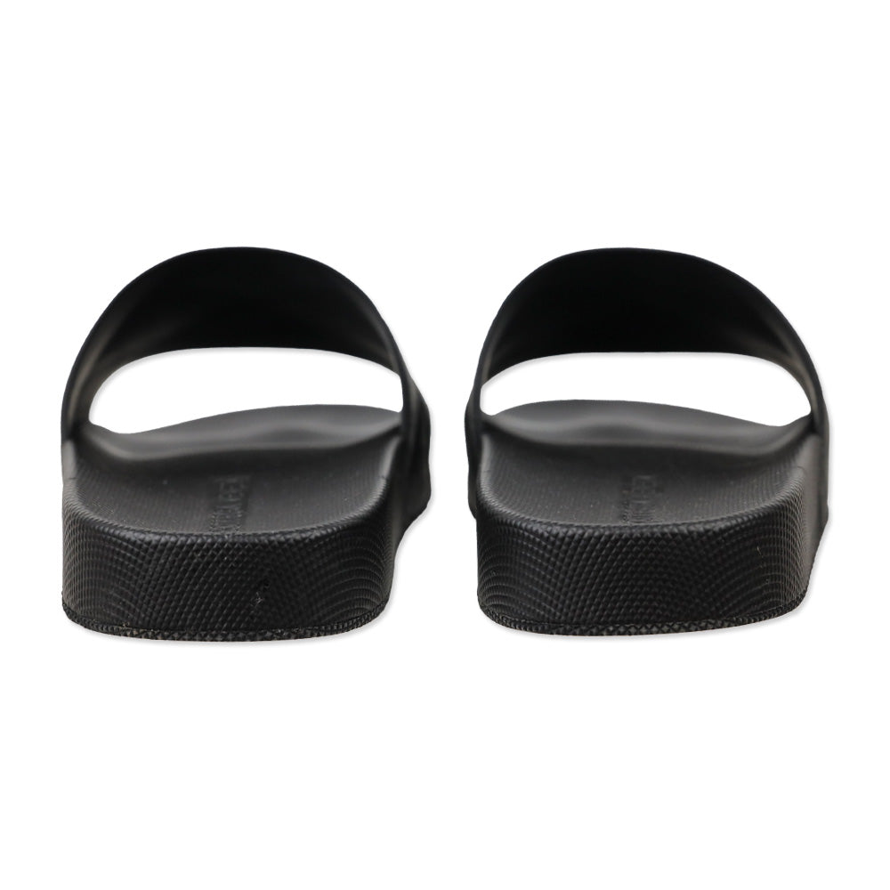 Bottega Veneta Matte Black Quilted Rubber Slides