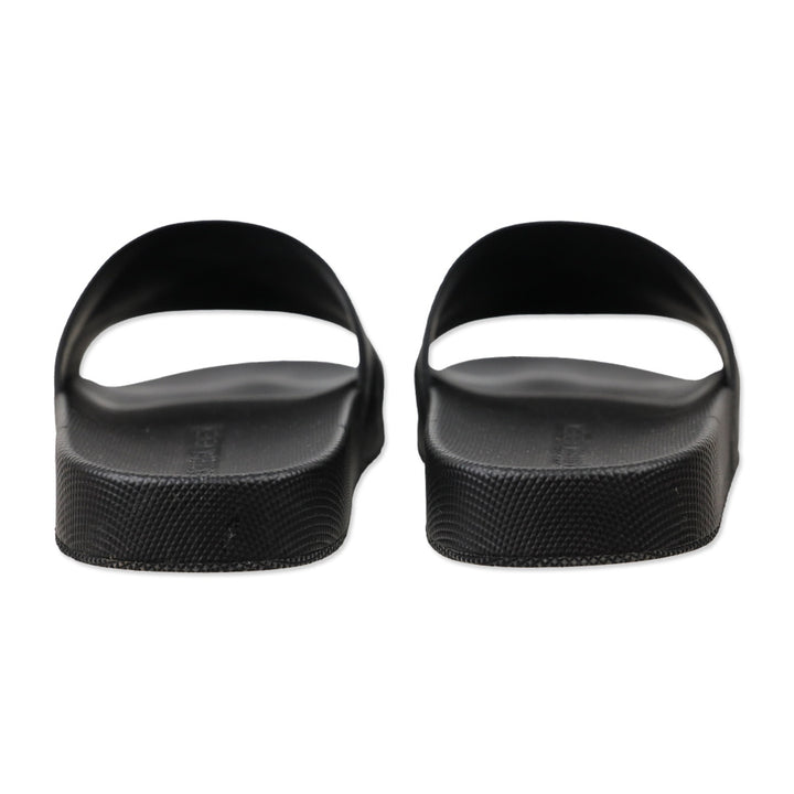 Bottega Veneta Matte Black Quilted Rubber Slides