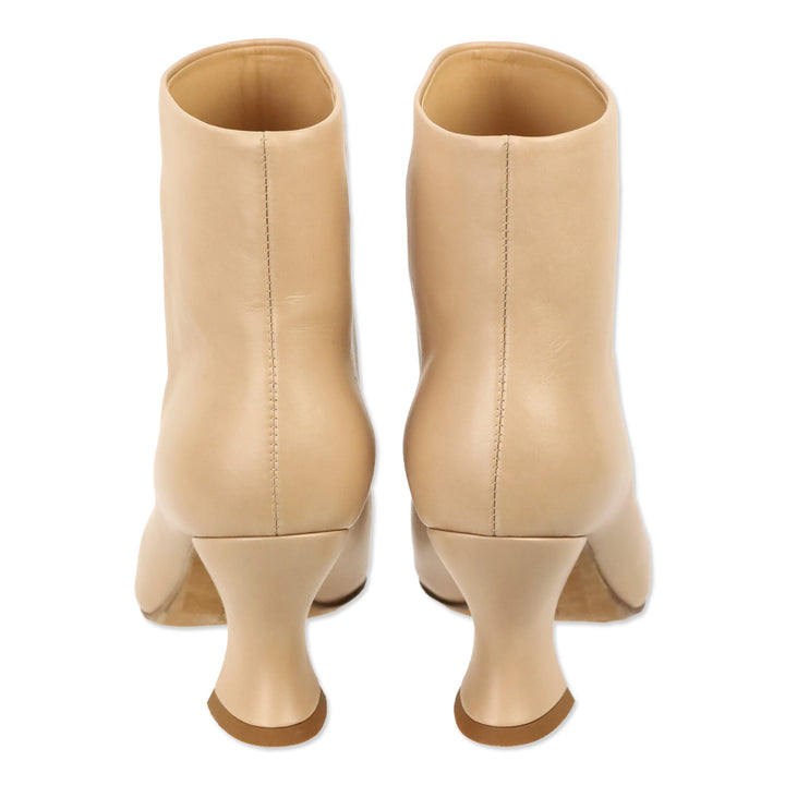 Bottega Veneta Nude Cloud Leather Ankle Boots