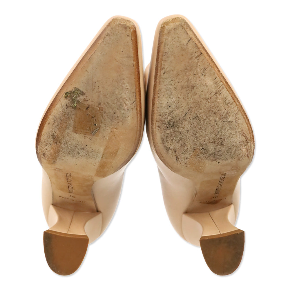 Bottega Veneta Nude Cloud Leather Ankle Boots