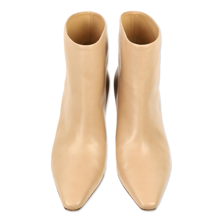 Bottega Veneta Nude Cloud Leather Ankle Boots