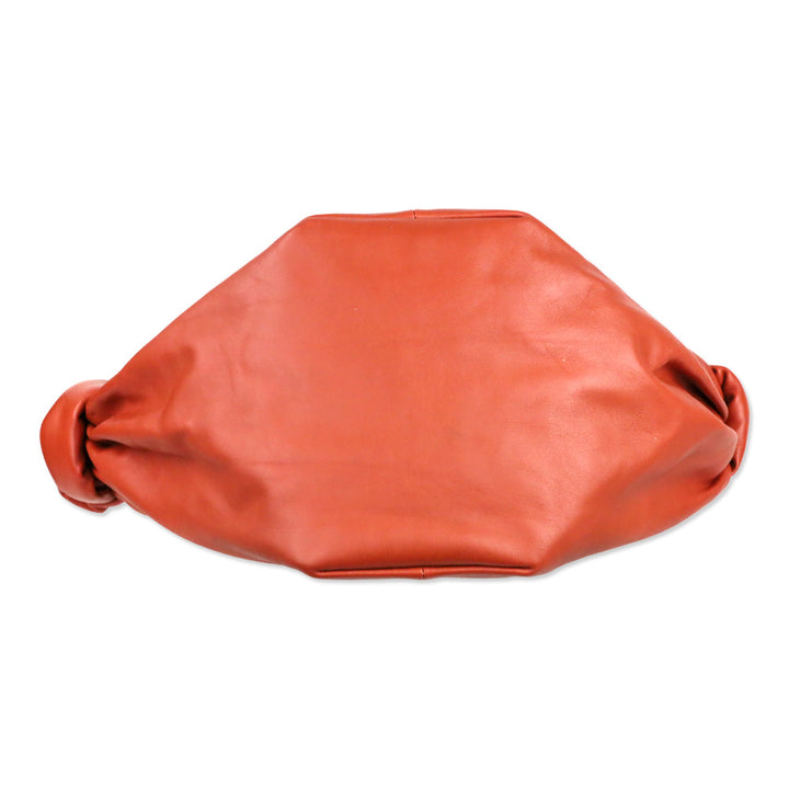 Bottega Veneta Orange Calf Leather Double Knot Mini Shoulder Bag