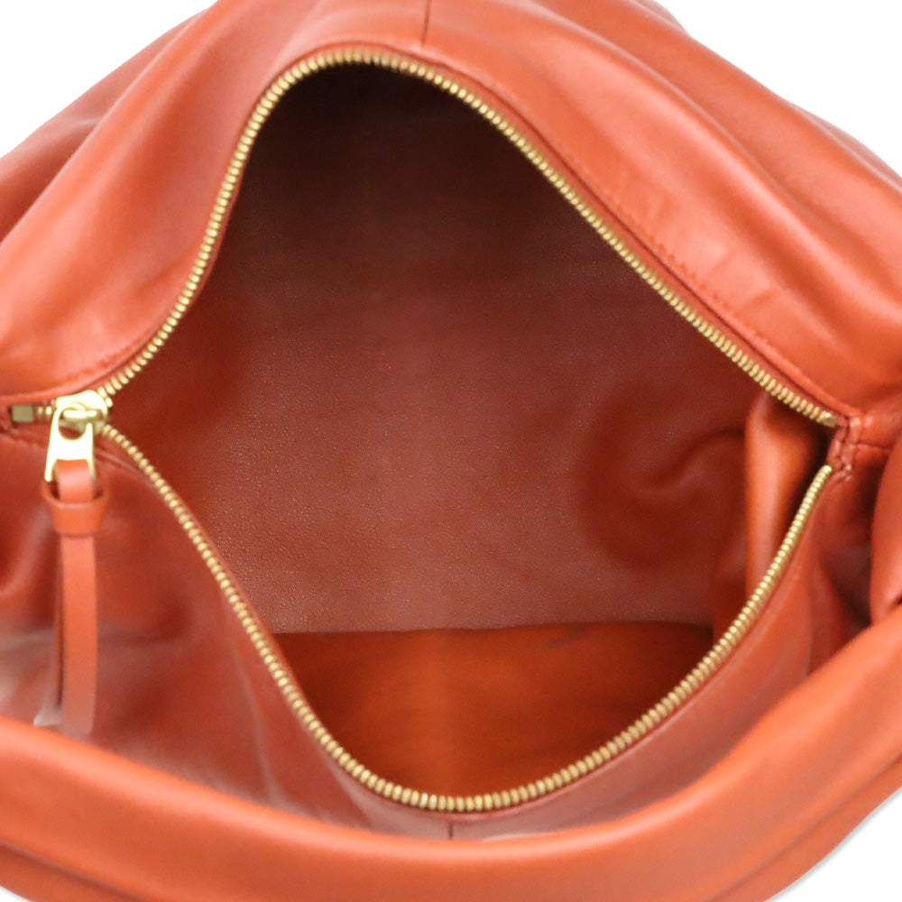 Bottega Veneta Orange Calf Leather Double Knot Mini Shoulder Bag
