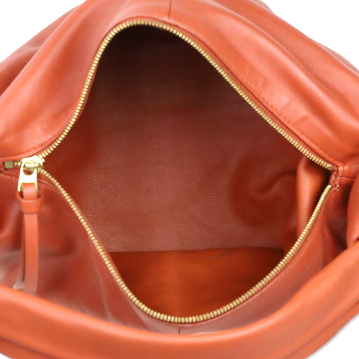 Bottega Veneta Orange Calf Leather Double Knot Mini Shoulder Bag