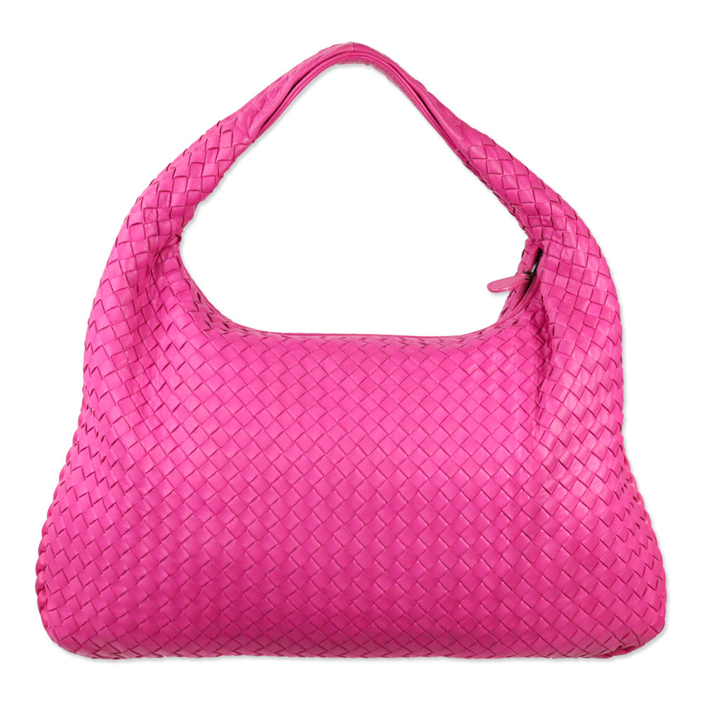 Bottega Veneta Pink Fuchsia Intrecciato Nappa Hobo Bag