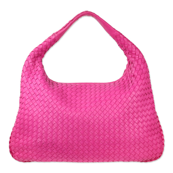 Bottega Veneta Pink Fuchsia Intrecciato Nappa Hobo Bag