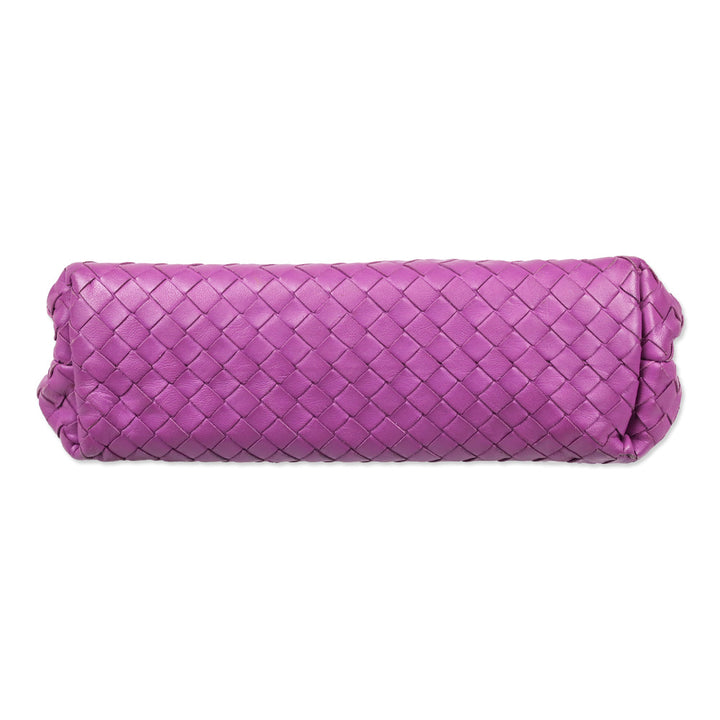 Bottega Veneta Purple Intercciato Olimpia Shoulder Bag