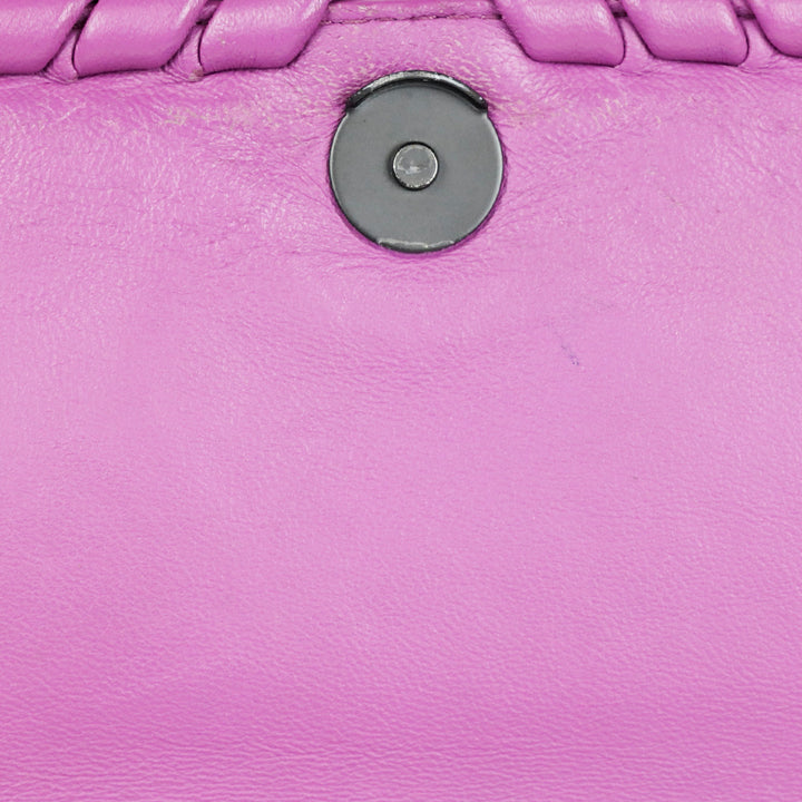 Bottega Veneta Purple Intercciato Olimpia Shoulder Bag