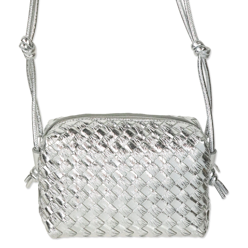 Bottega Veneta Silver Intrecciato Mini Loop Camera Bag