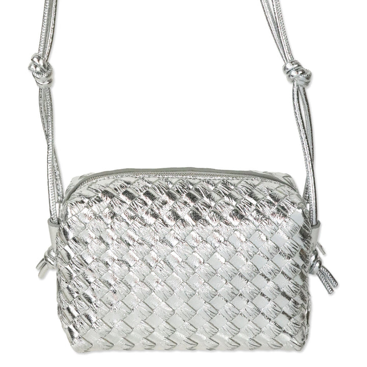 Bottega Veneta Silver Intrecciato Mini Loop Camera Bag