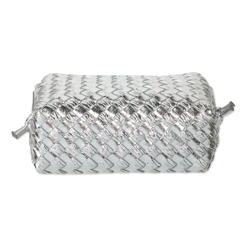 Bottega Veneta Silver Intrecciato Mini Loop Camera Bag