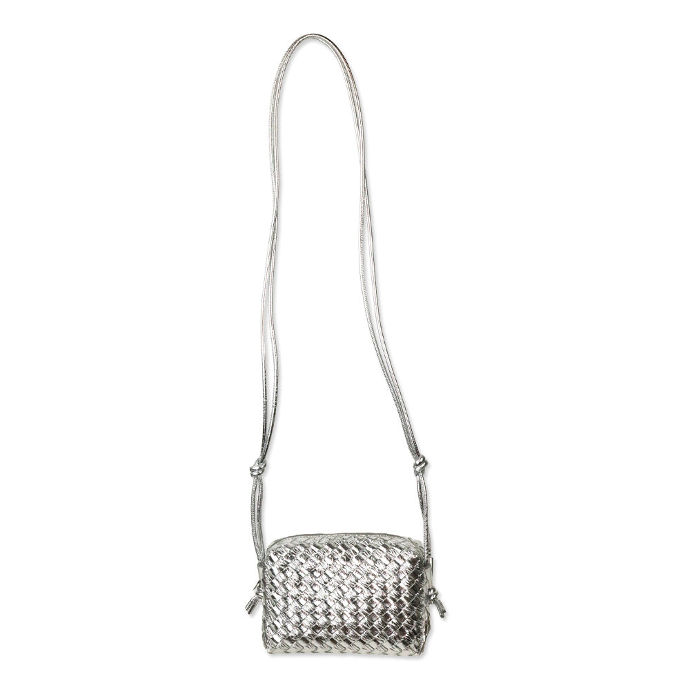 Bottega Veneta Silver Intrecciato Mini Loop Camera Bag