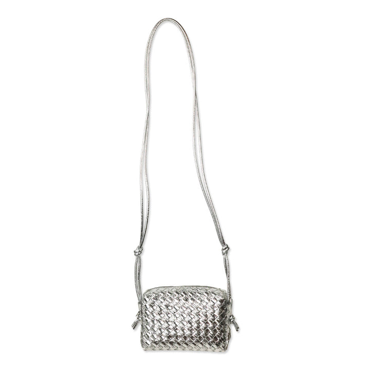 Bottega Veneta Silver Intrecciato Mini Loop Camera Bag
