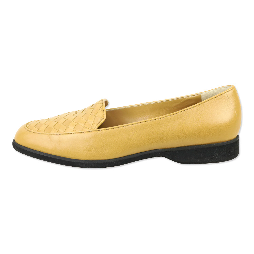 Bottega Veneta Tan Sahara Intrecciato Leather Loafer