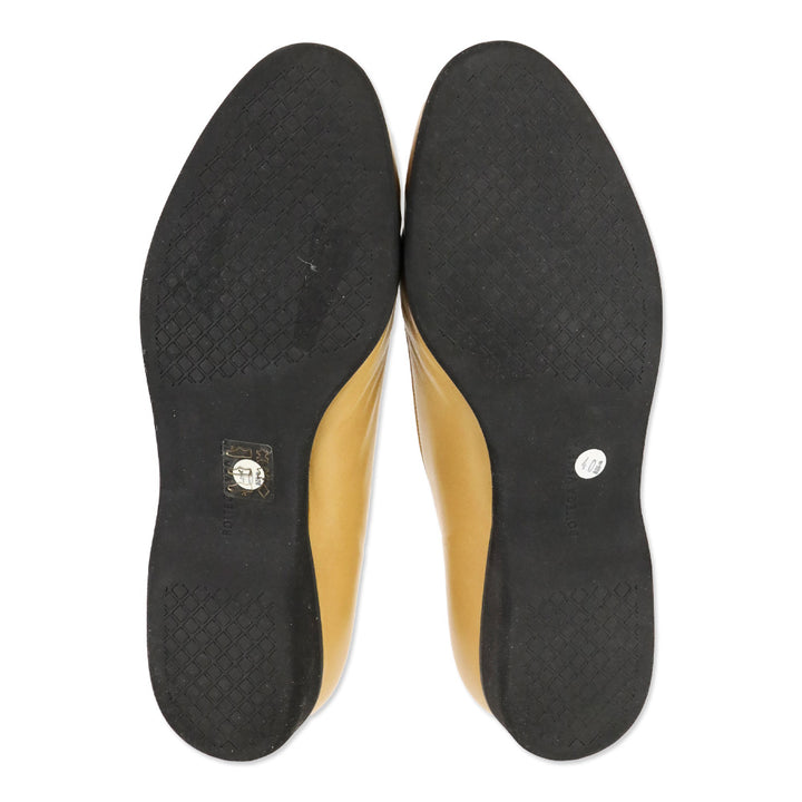 Bottega Veneta Tan Sahara Intrecciato Leather Loafer