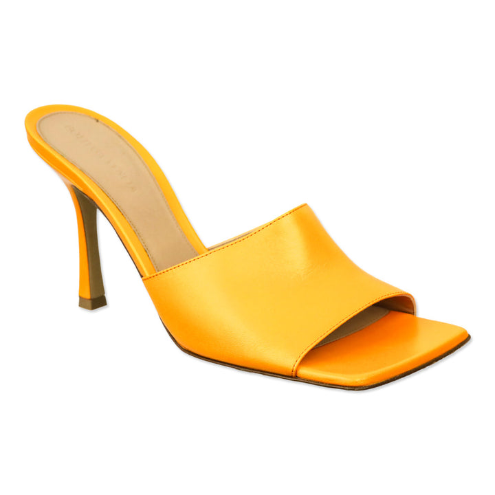 Bottega Veneta Tangerine Leather Stretch Mule Sandal