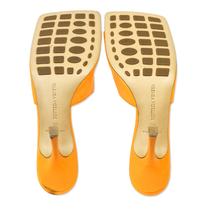 Bottega Veneta Tangerine Leather Stretch Mule Sandal