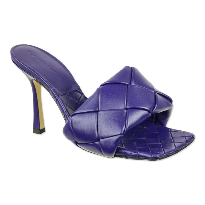 Bottega Veneta Unicorn Purple Lido Maxi Intrecciato Leather Mule Sandal