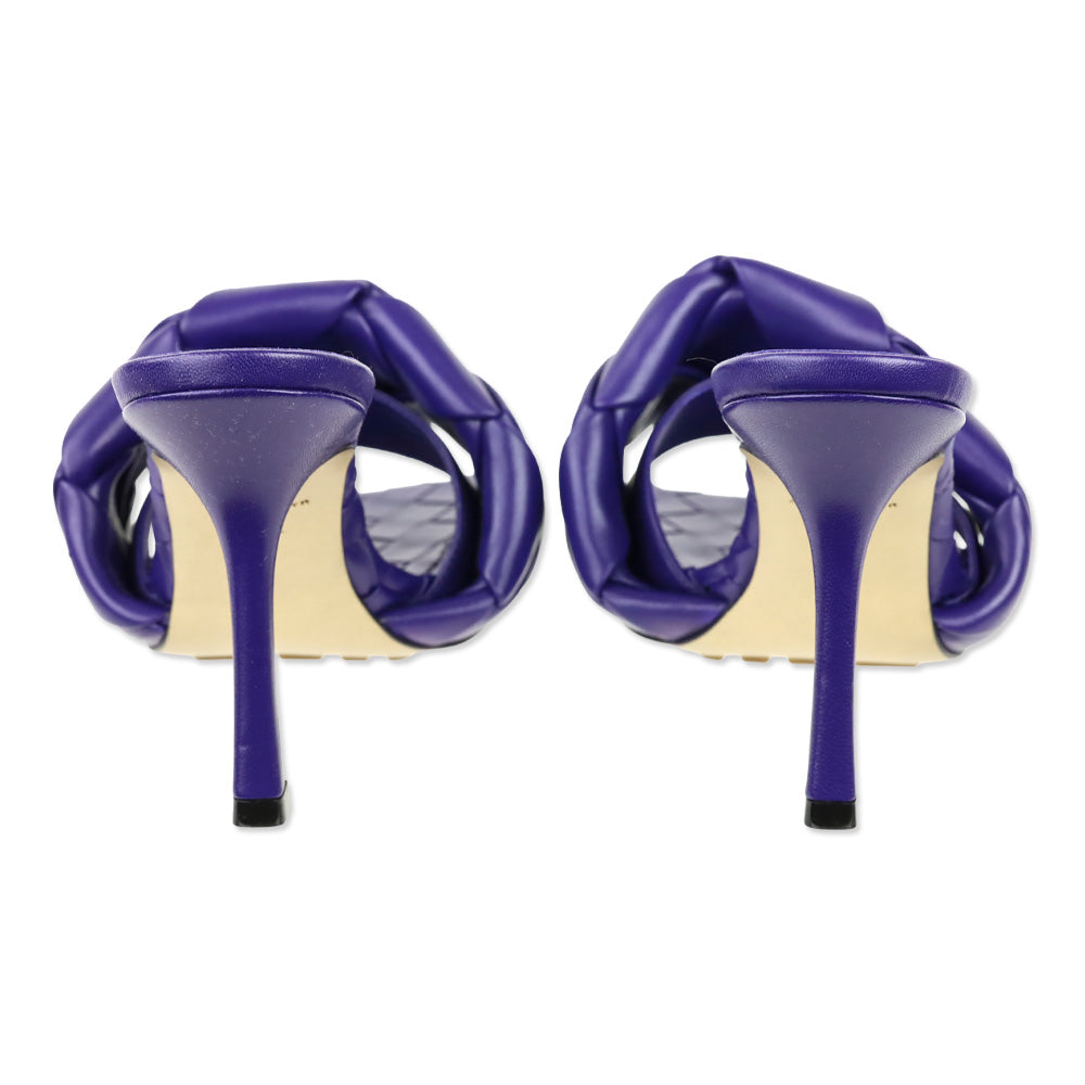 Bottega Veneta Unicorn Purple Lido Maxi Intrecciato Leather Mule Sandal