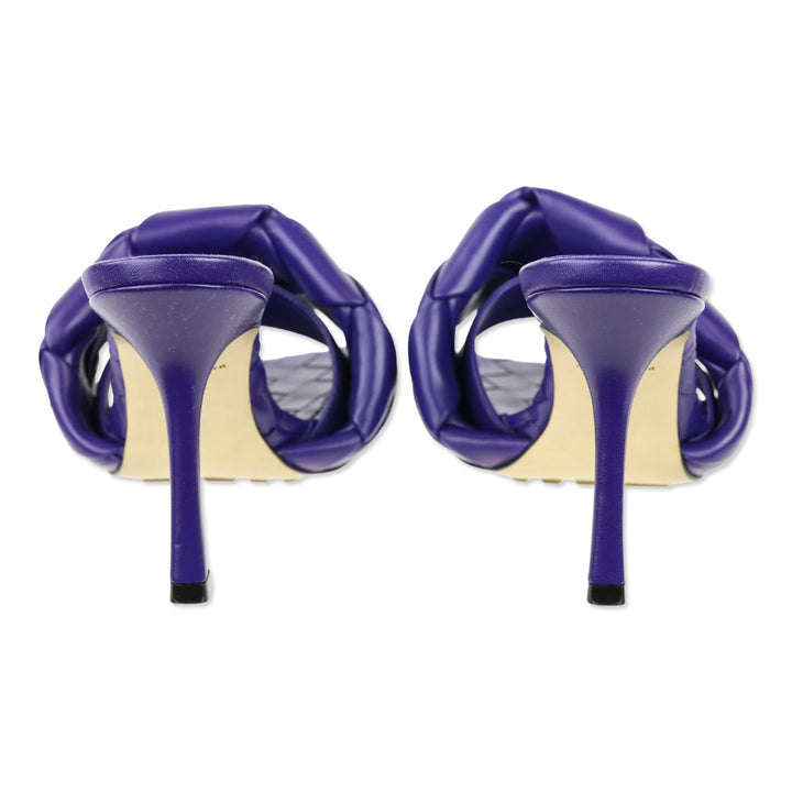Bottega Veneta Unicorn Purple Lido Maxi Intrecciato Leather Mule Sandal