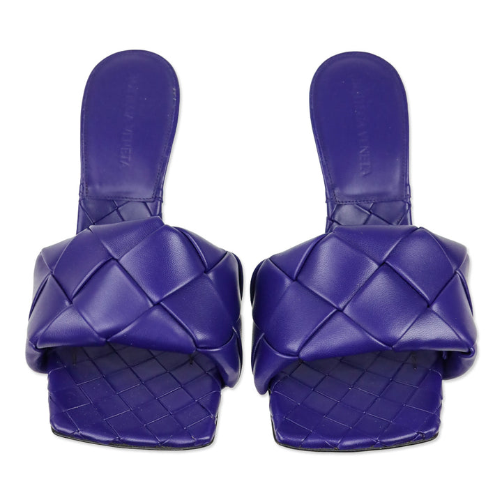 Bottega Veneta Unicorn Purple Lido Maxi Intrecciato Leather Mule Sandal