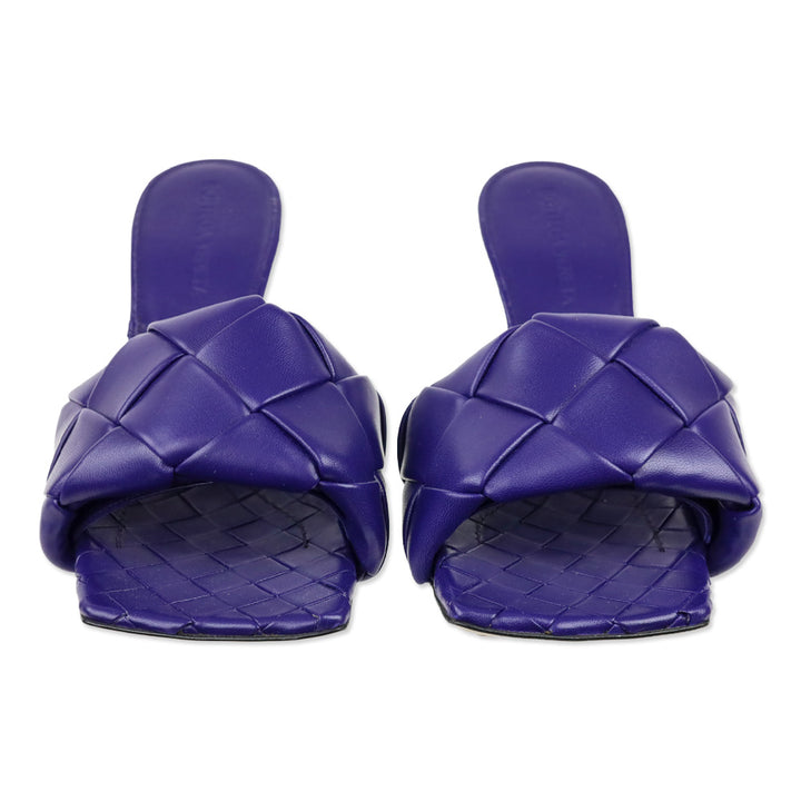 Bottega Veneta Unicorn Purple Lido Maxi Intrecciato Leather Mule Sandal