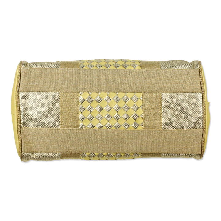 Bottega Veneta Yellow/Gold Intrecciato Leather Satchel