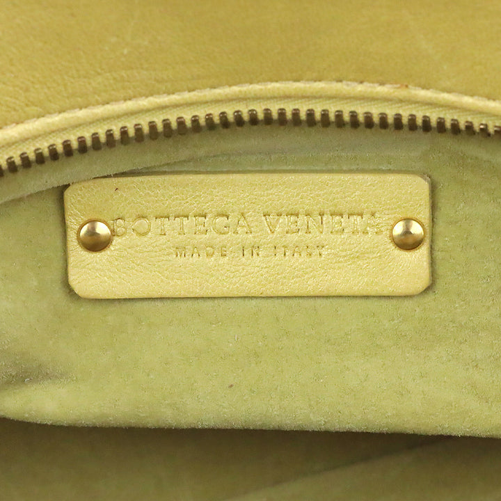 Bottega Veneta Yellow/Gold Intrecciato Leather Satchel