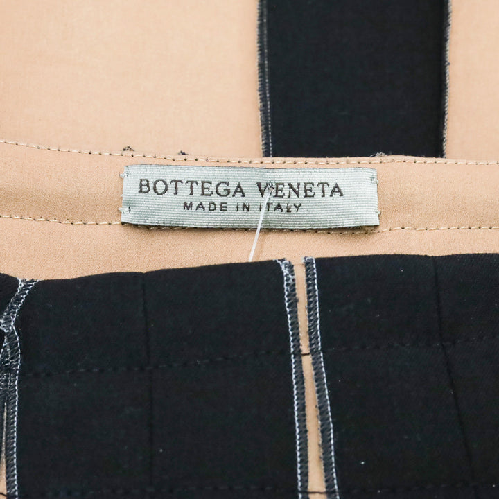 Bottega Veneta Cruise 2016 Black/Brown Pleated Midi Skirt