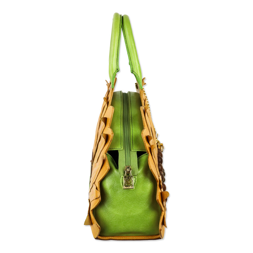 Braccialini Sunflower Leather Top Handle Bag
