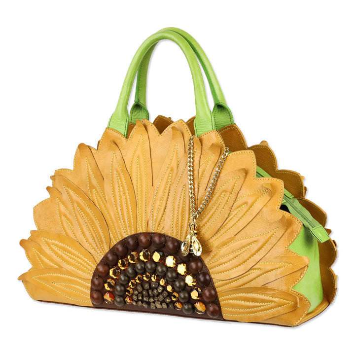 Braccialini Sunflower Leather Top Handle Bag