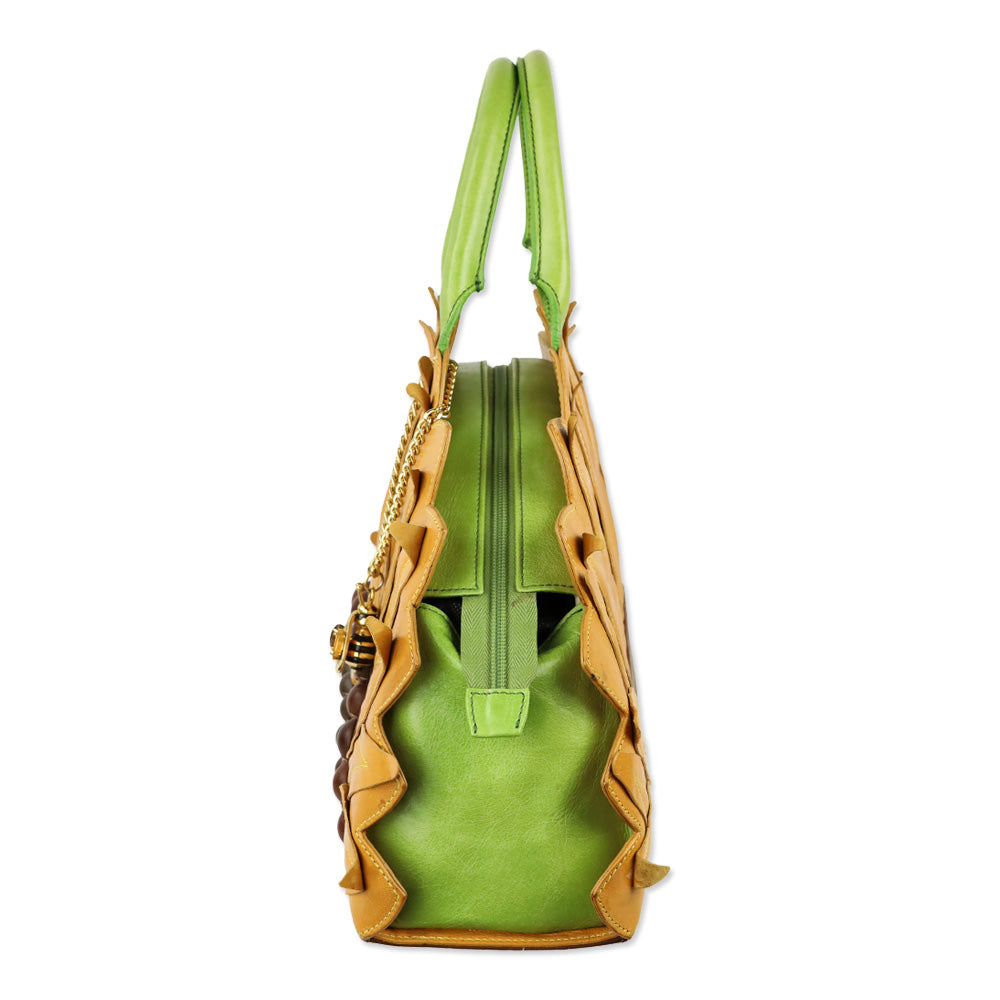 Braccialini Sunflower Leather Top Handle Bag