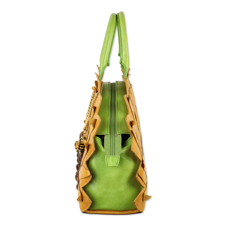 Braccialini Sunflower Leather Top Handle Bag