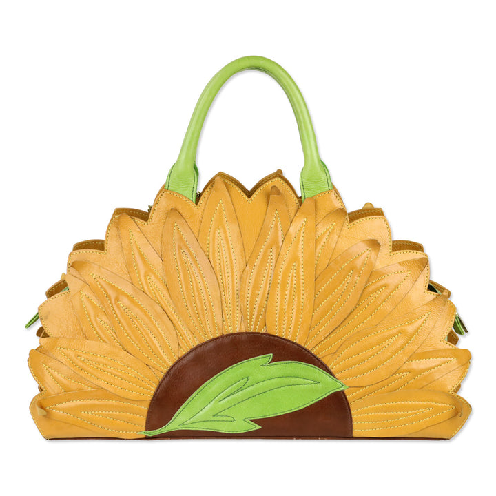 Braccialini Sunflower Leather Top Handle Bag