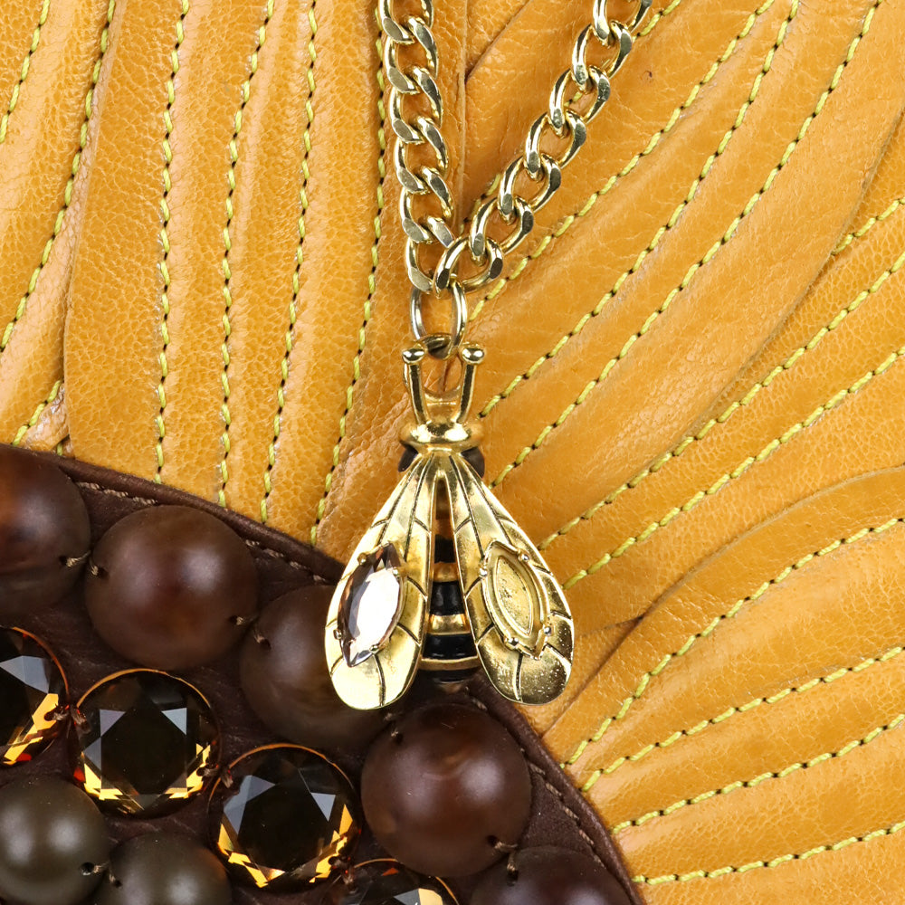 Braccialini Sunflower Leather Top Handle Bag