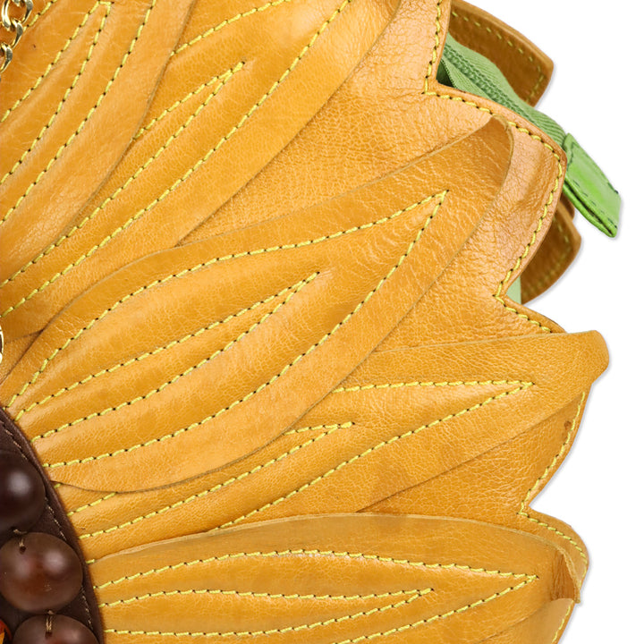 Braccialini Sunflower Leather Top Handle Bag