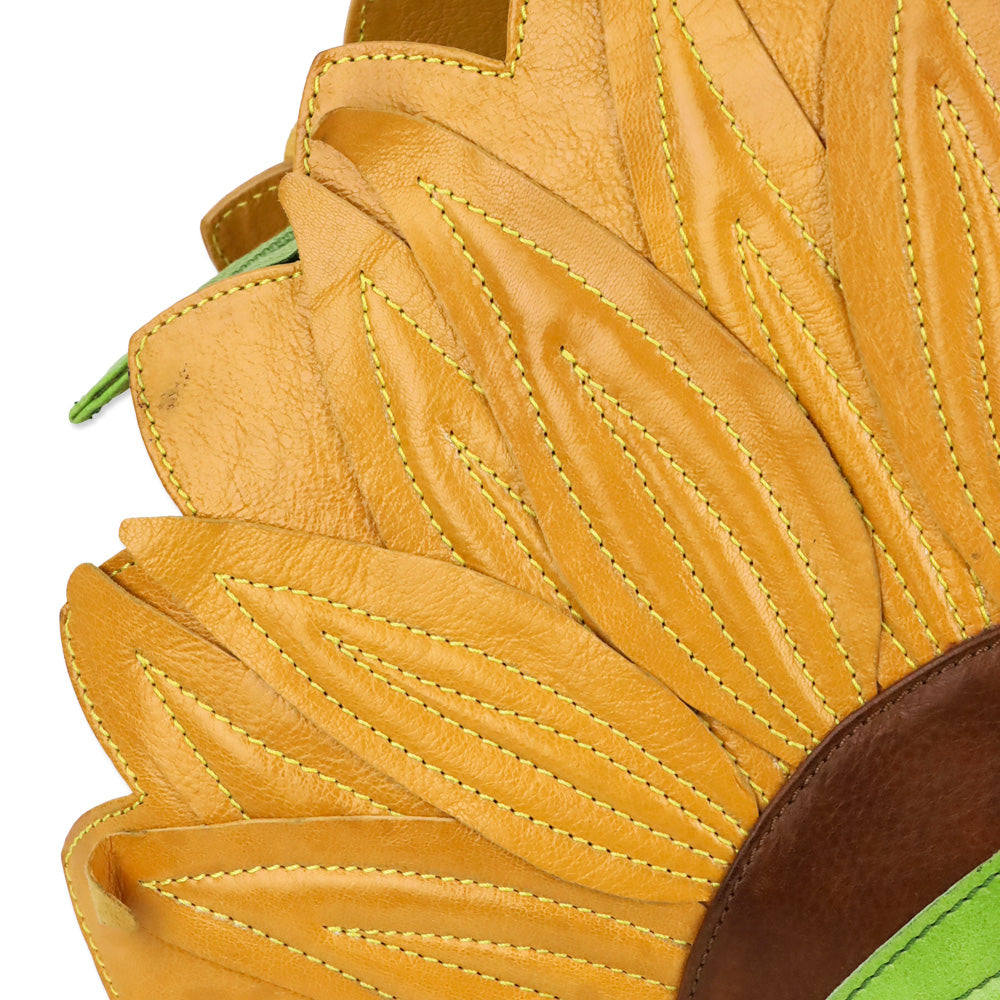 Braccialini Sunflower Leather Top Handle Bag