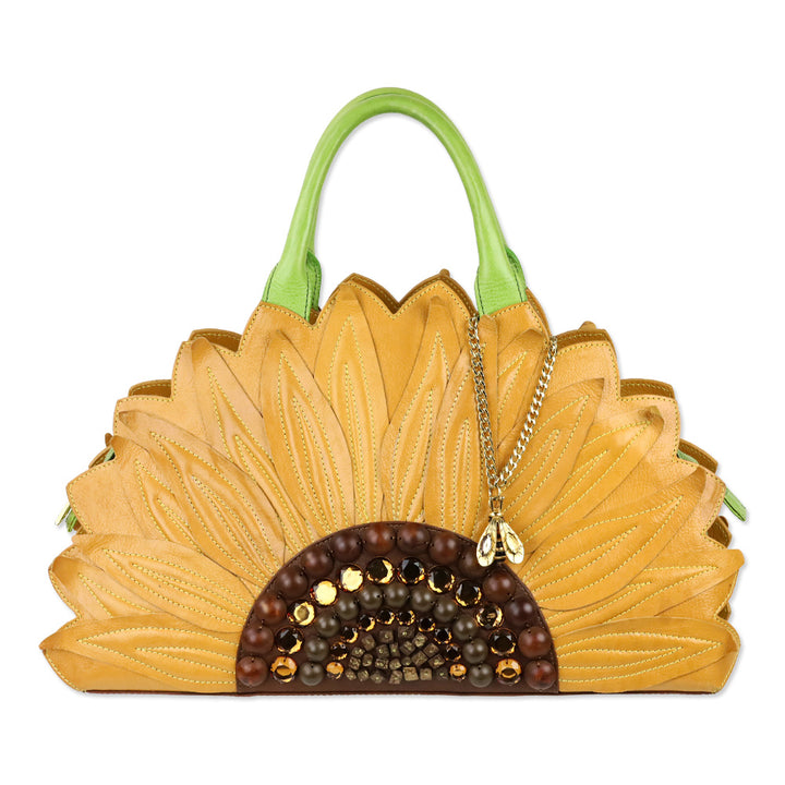 Braccialini Sunflower Leather Top Handle Bag