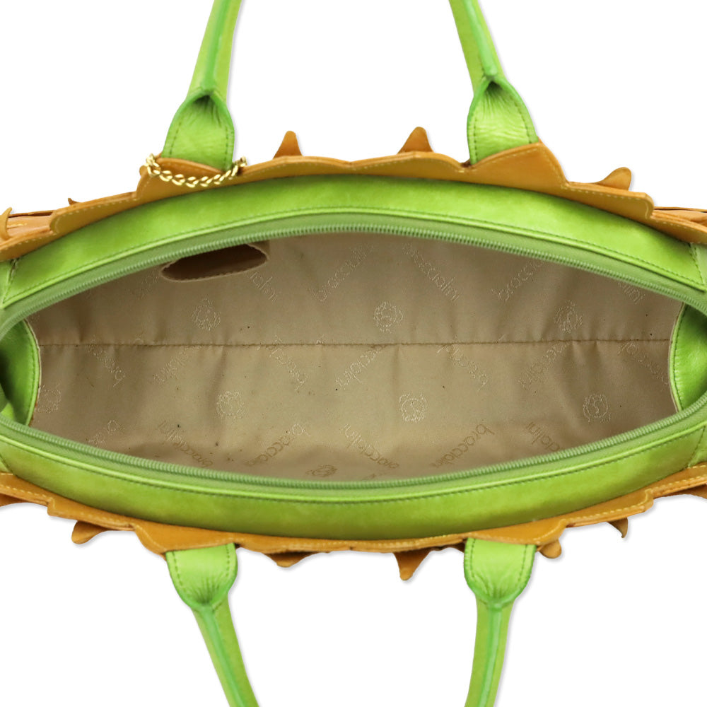 Braccialini Sunflower Leather Top Handle Bag