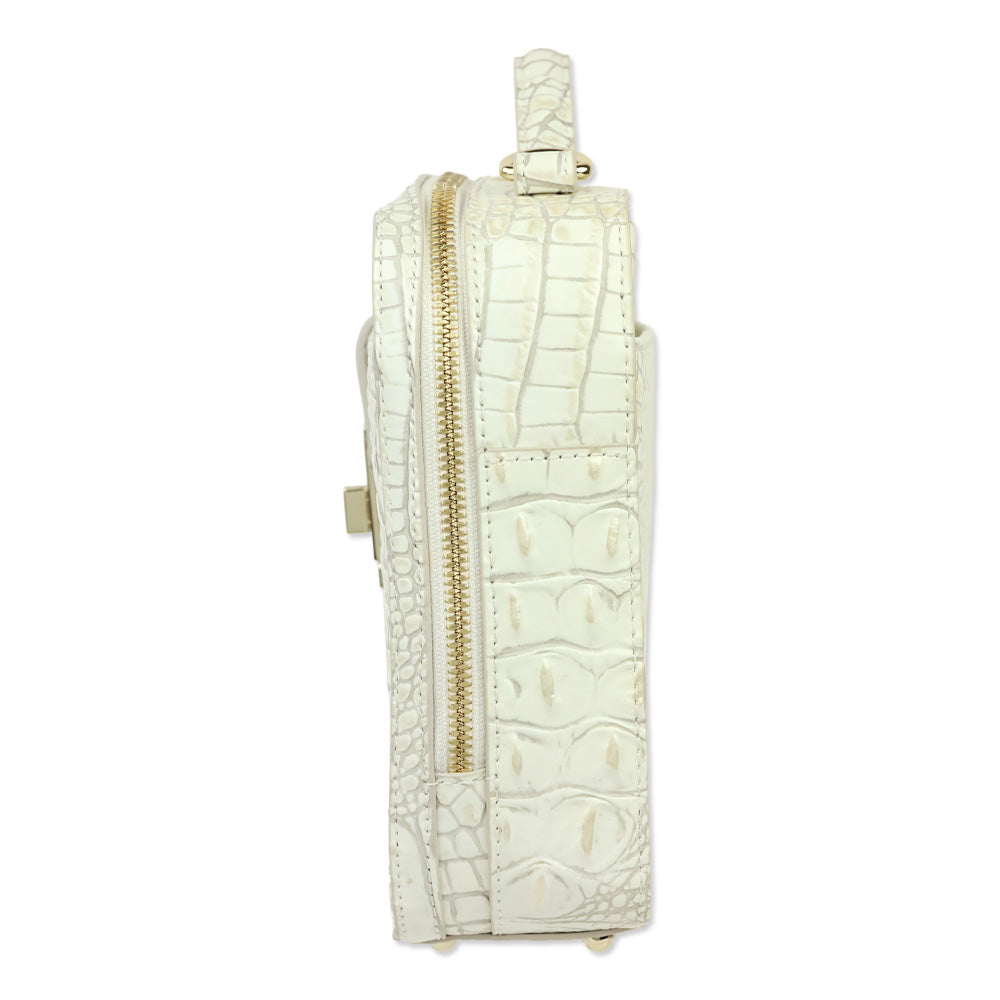 Brahmin Pearl Melbourne Croc-Embossed Leather Evie Top Handle Bag