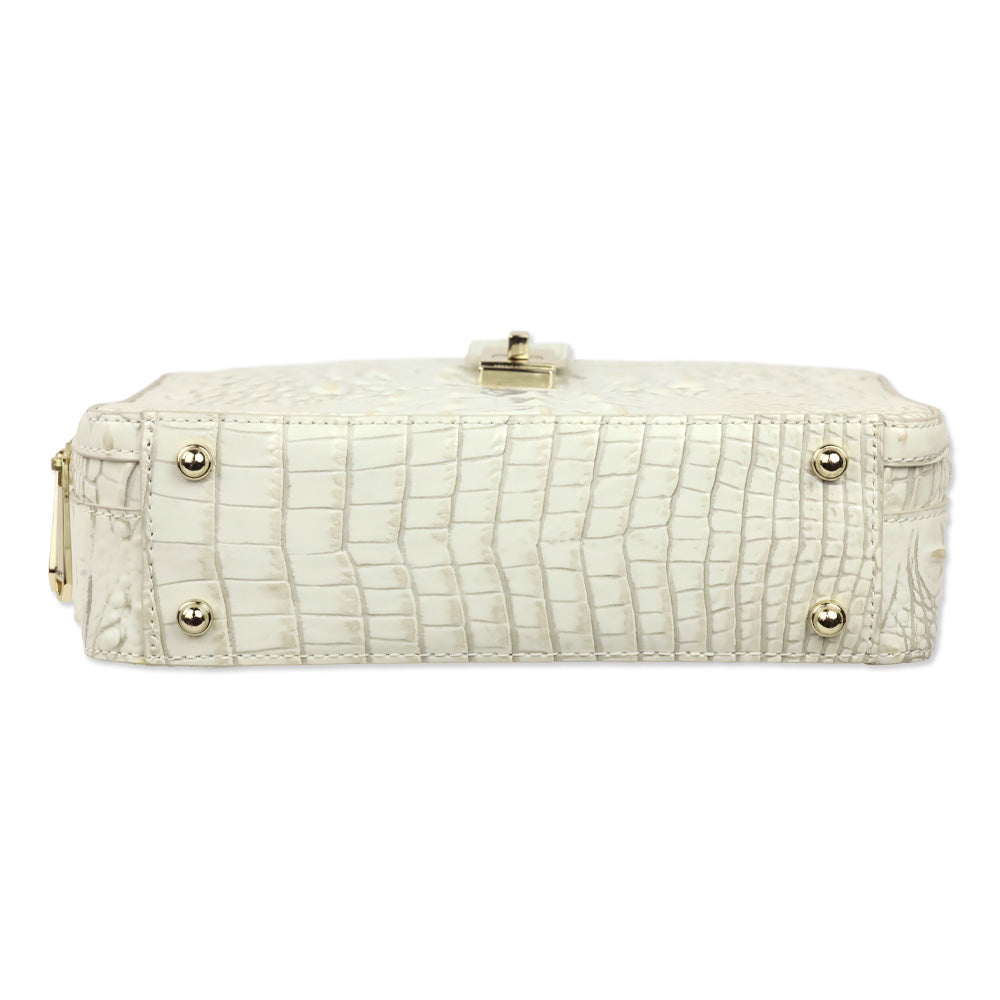 Brahmin Pearl Melbourne Croc-Embossed Leather Evie Top Handle Bag