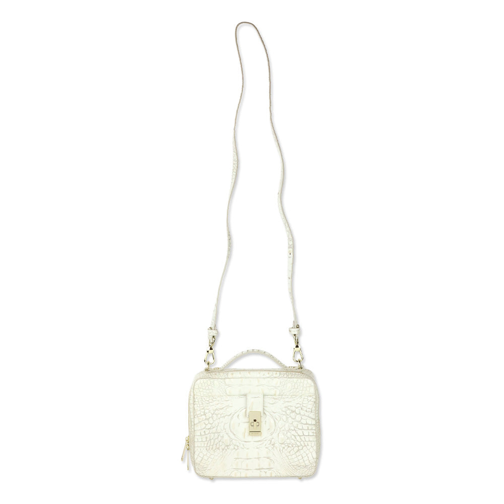 Brahmin Pearl Melbourne Croc-Embossed Leather Evie Top Handle Bag