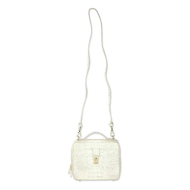 Brahmin Pearl Melbourne Croc-Embossed Leather Evie Top Handle Bag