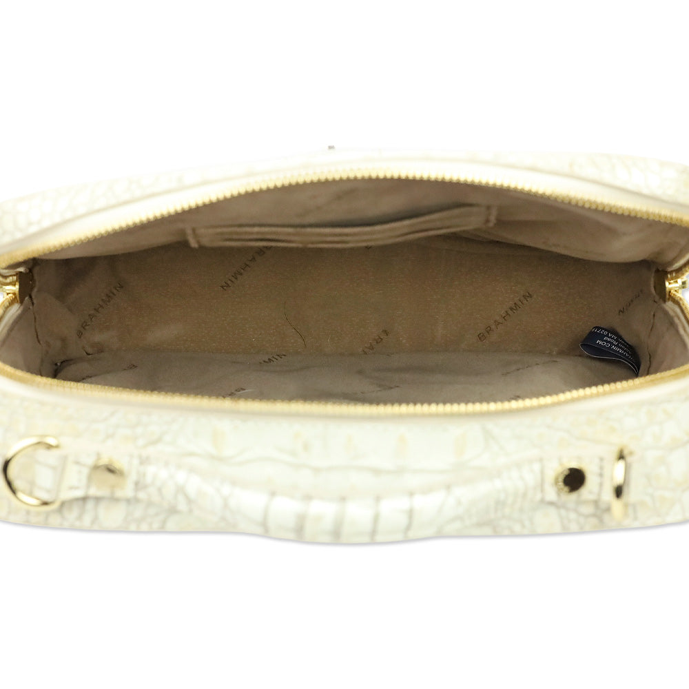 Brahmin Pearl Melbourne Croc-Embossed Leather Evie Top Handle Bag