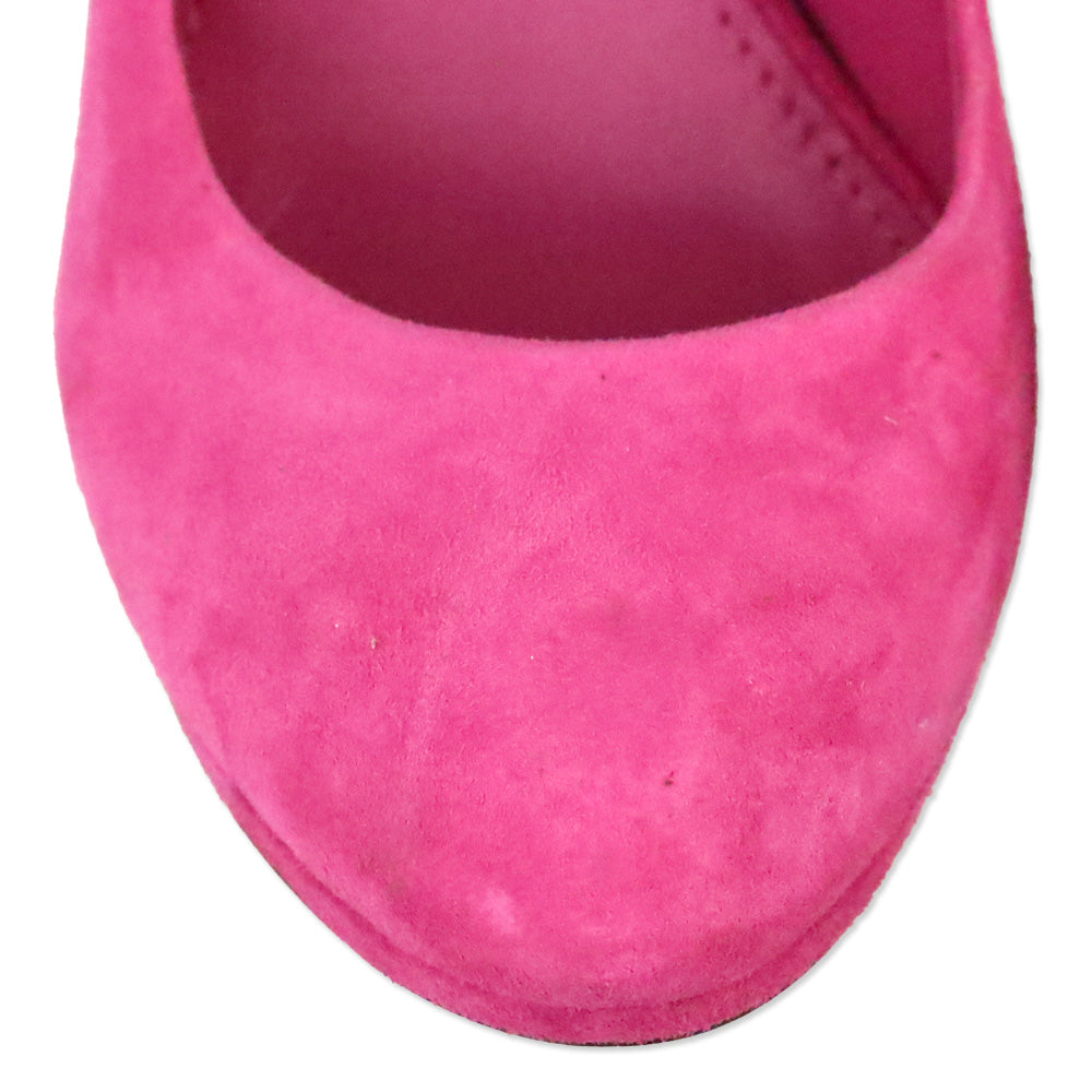 Brian Atwood Felicite Pink Suede Slingback Pumps