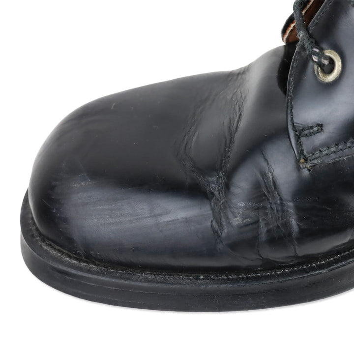 Bronx Black Leather Lace-Up Calf Boots