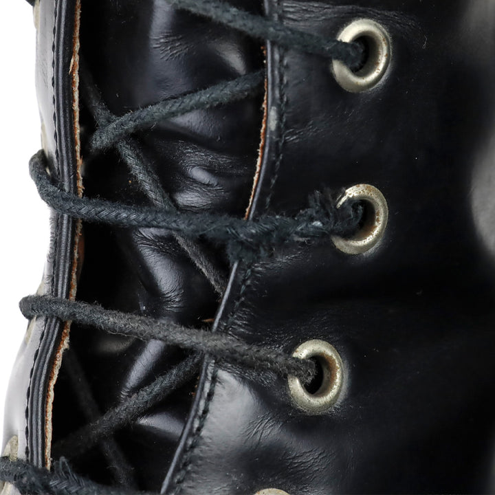 Bronx Black Leather Lace-Up Calf Boots